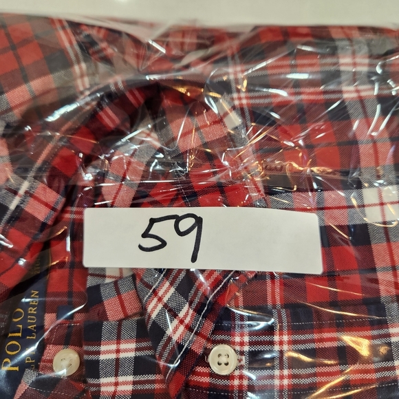 Polo Ralph Lauren Shirt Mens 2XLT Red Plaid Long Sleeve Classic Fit Outdoors - Picture 9 of 9